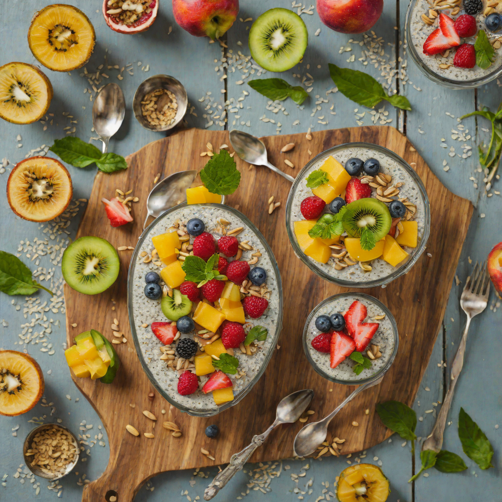 No-Bake Tropical Fruit Chia Pudding