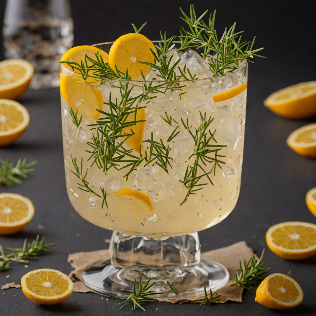 Shaken Rosemary Citrus Gin Fizz