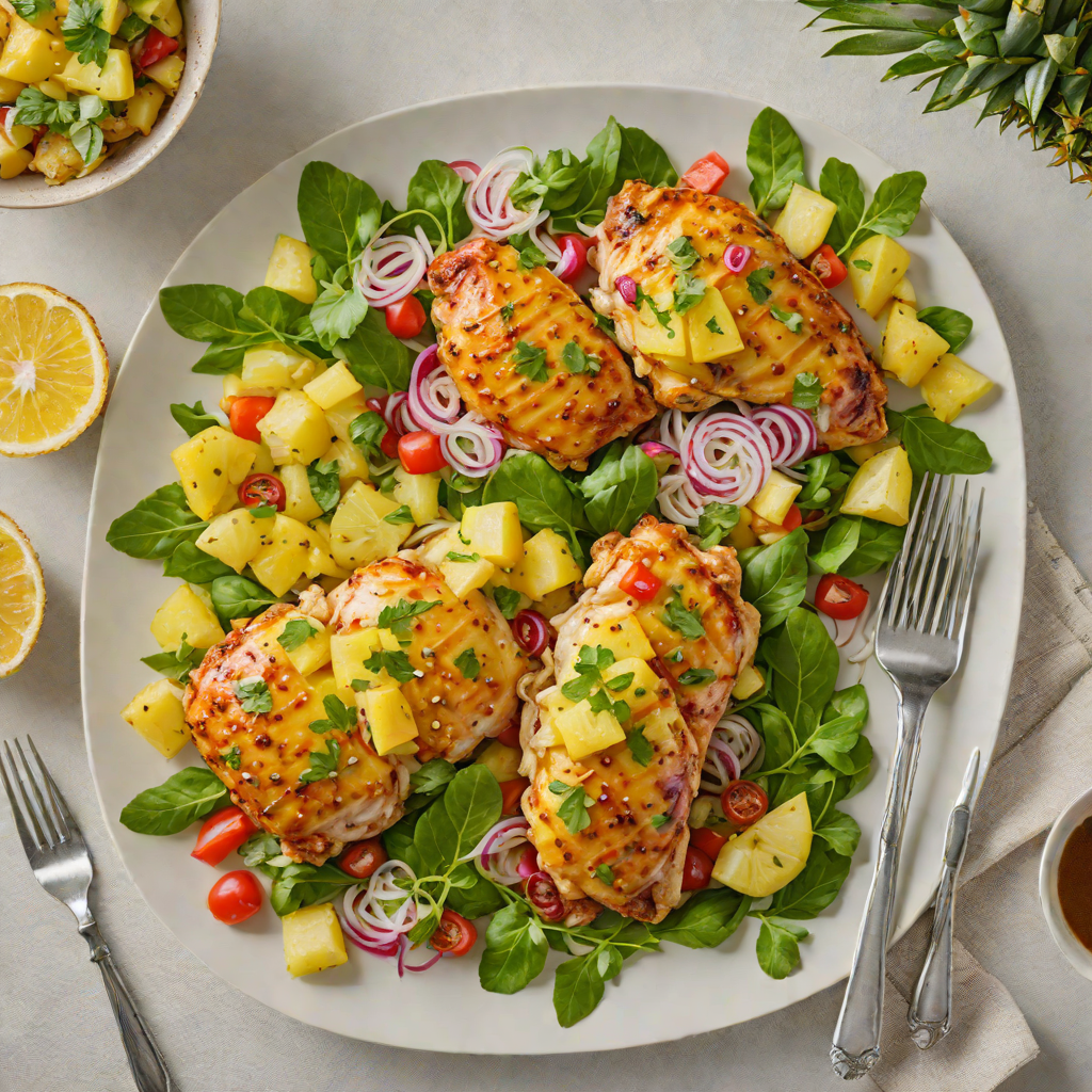 Pineapple-Ginger Hawaiian Chicken Sheet Pan Dinner