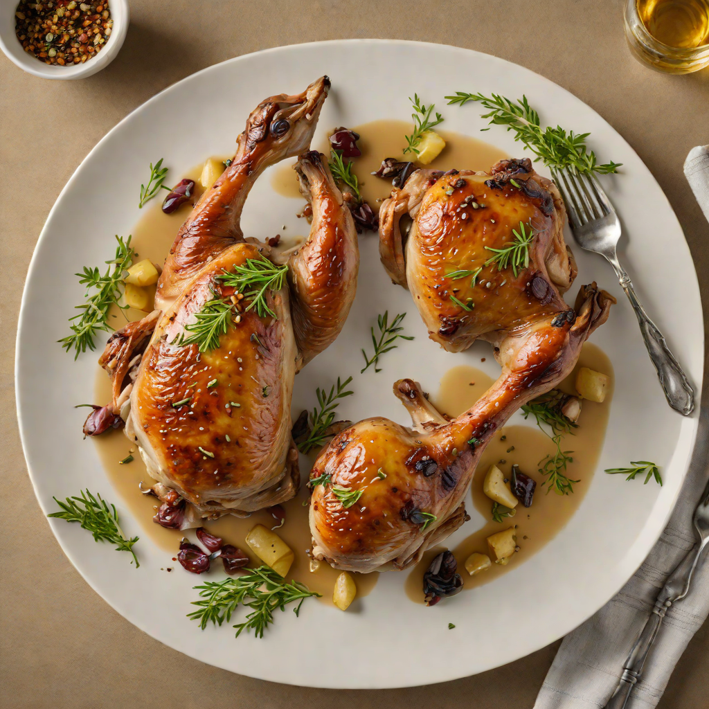 Roasted Duck Leg Confit with Garlic and Thyme