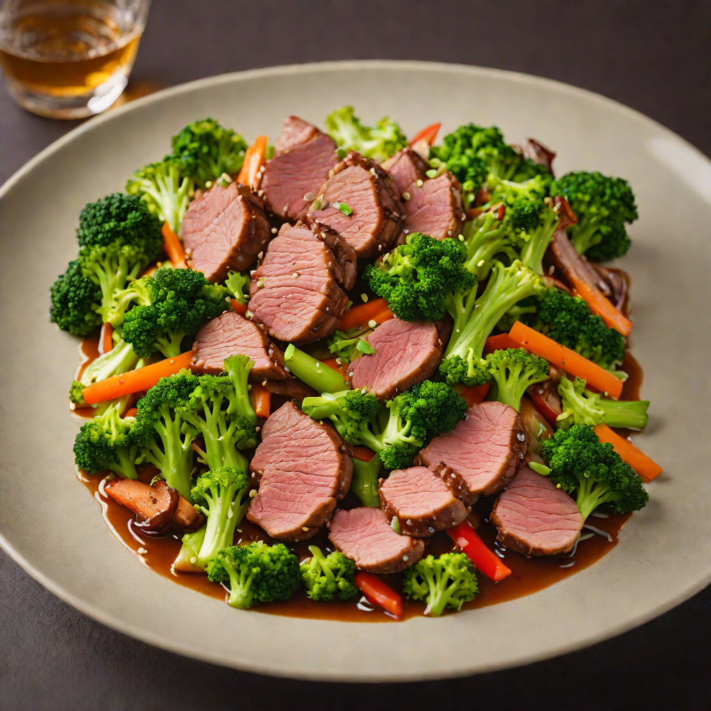 Duck Breast Stir-Fry with Ginger and Broccoli