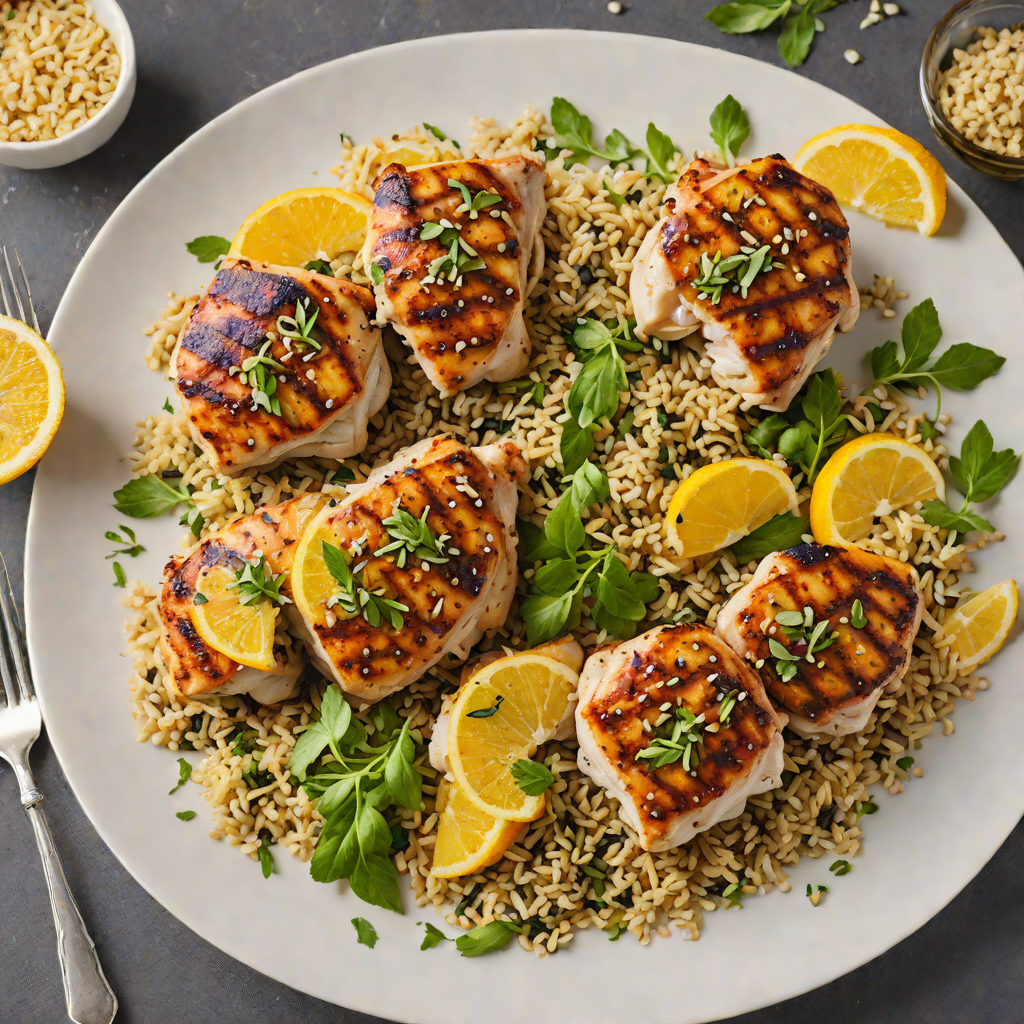 Grilled Citrus-Marinated Chicken Thighs with Herbed Quinoa
