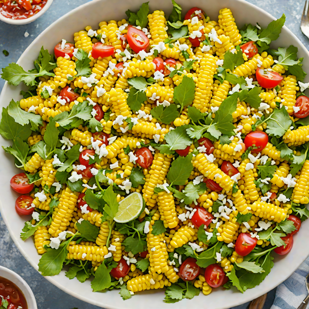 Mexican Street-Style Corn Salad with Cotija and Chili Lime Dressing