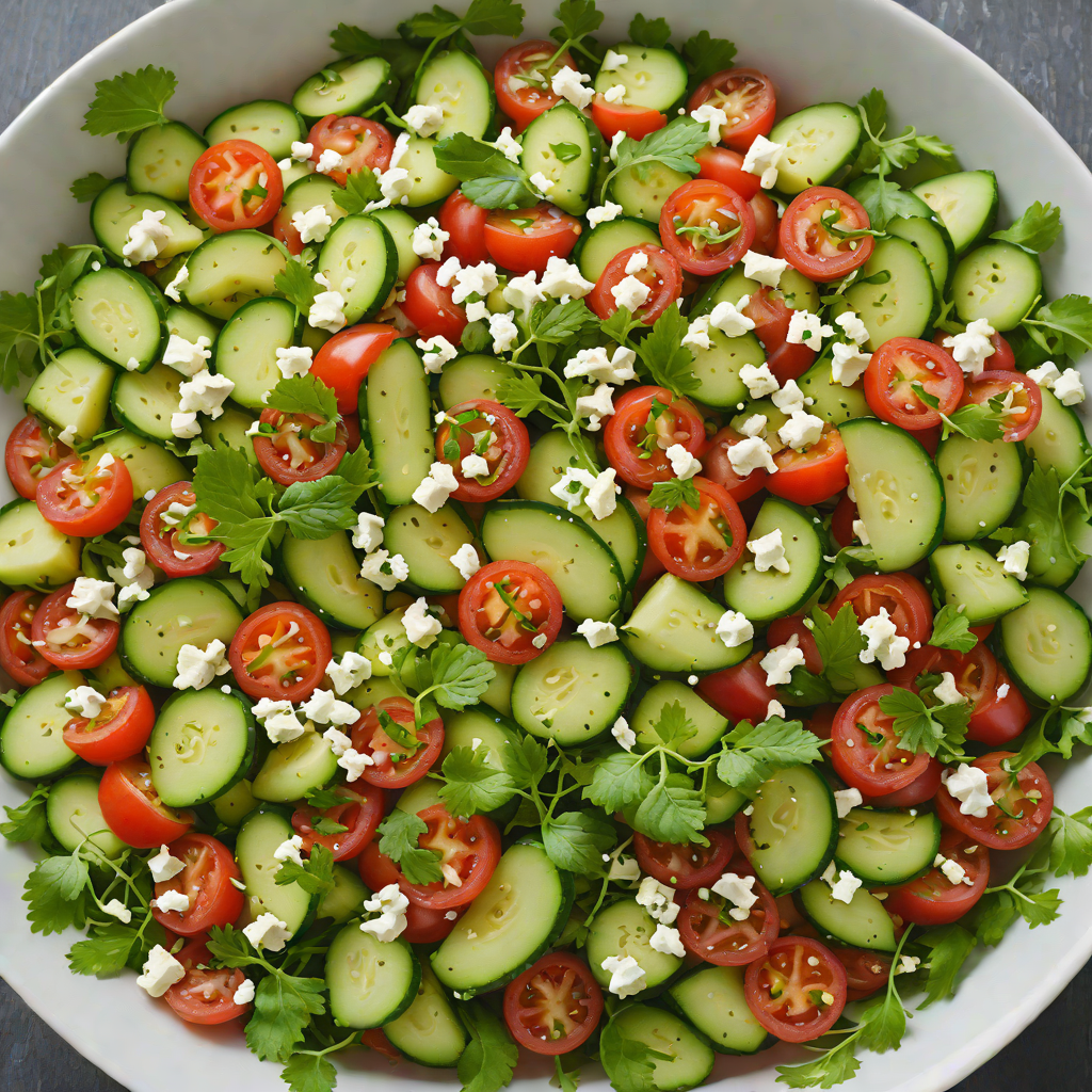 Sandy Beach Tomato and Cucumber Salad with Feta