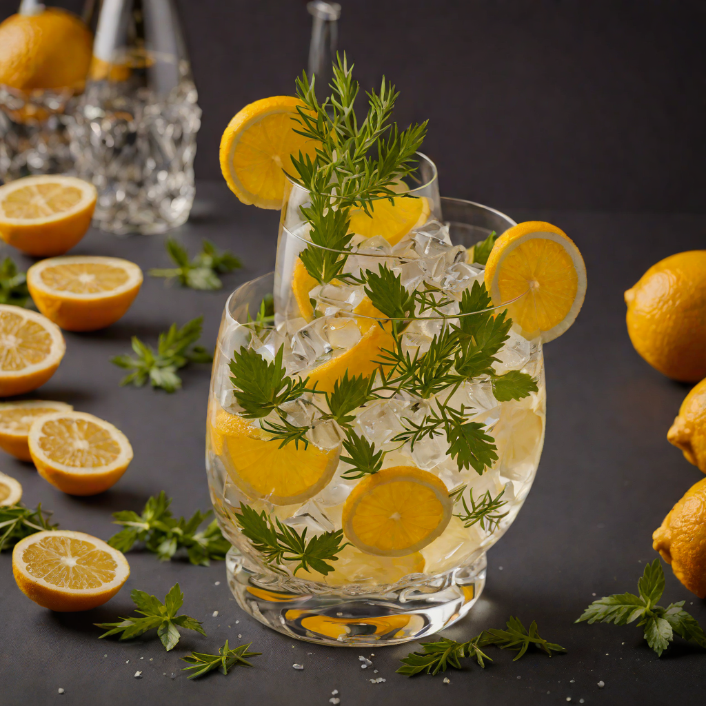Infused Citrus Vodka Cocktail with Fresh Herbs