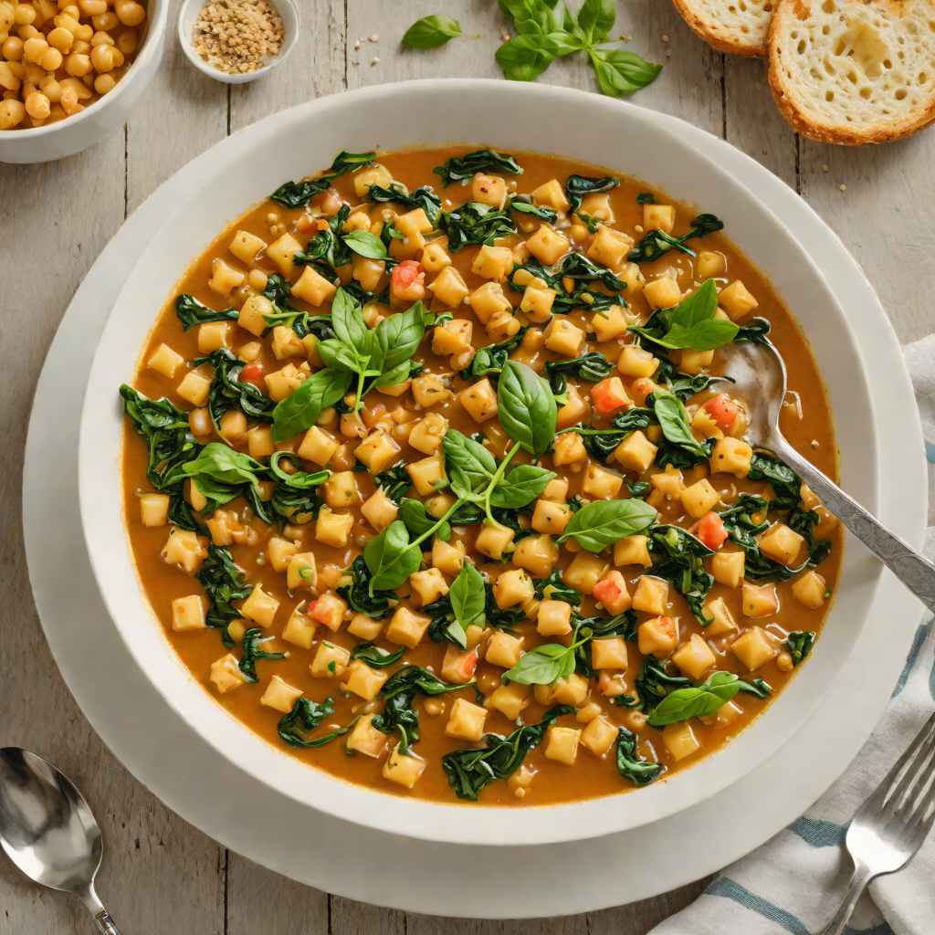 One-Pot Chickpea and Spinach Stew with Garlic and Cumin