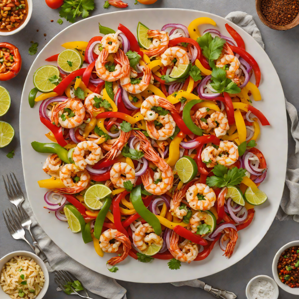 High-Protein Sheet Pan Shrimp Fajitas with Bell Peppers and Onions