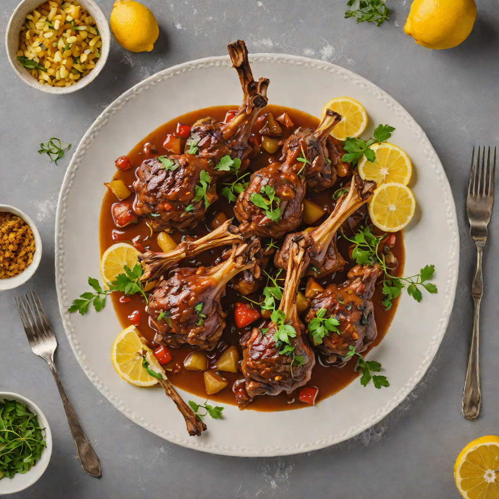Slow-Braised Moroccan Lamb Shanks with Preserved Lemon