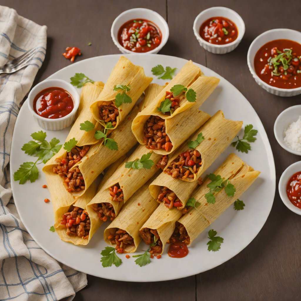 Spiced Guatemalan Beef Tamales with Tomato-Chili Sauce