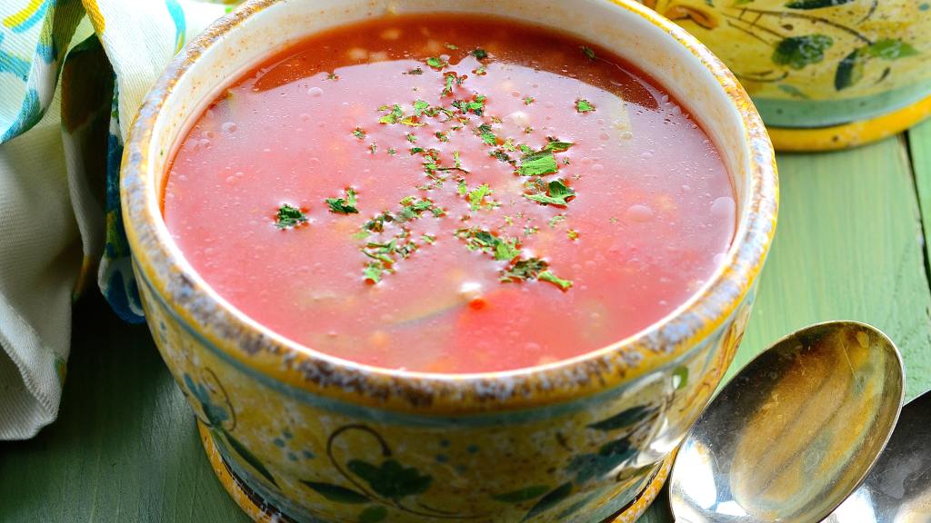 Denver Herb-Infused Tomato Soup with Garden Greens