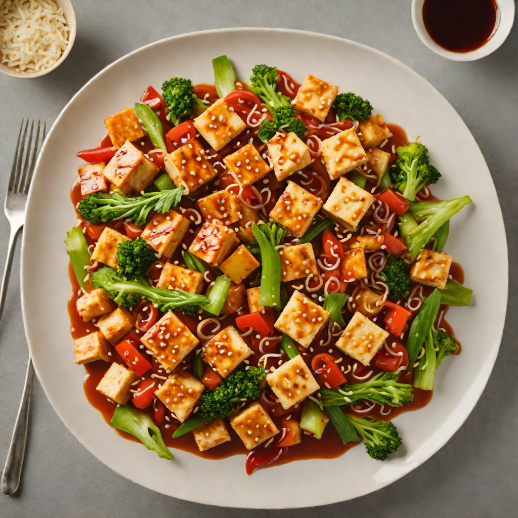 Korean Stir-Fried Tofu and Vegetables with Gochujang Sauce