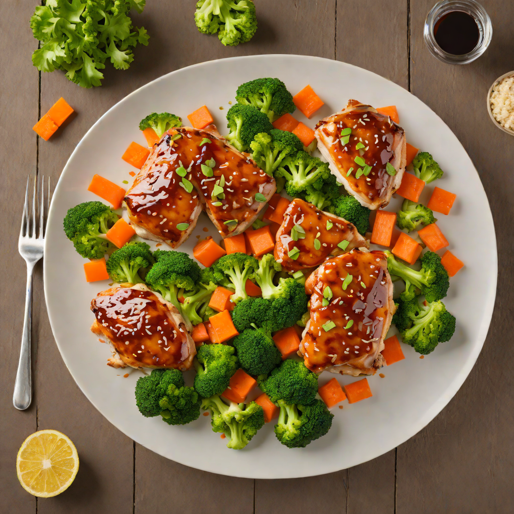 Pineapple-Hoisin Glazed Chicken with Broccoli and Carrots