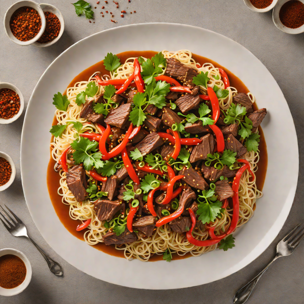 Spiced Kangaroo Stir-Fry with Bush Tomato Chili Sauce