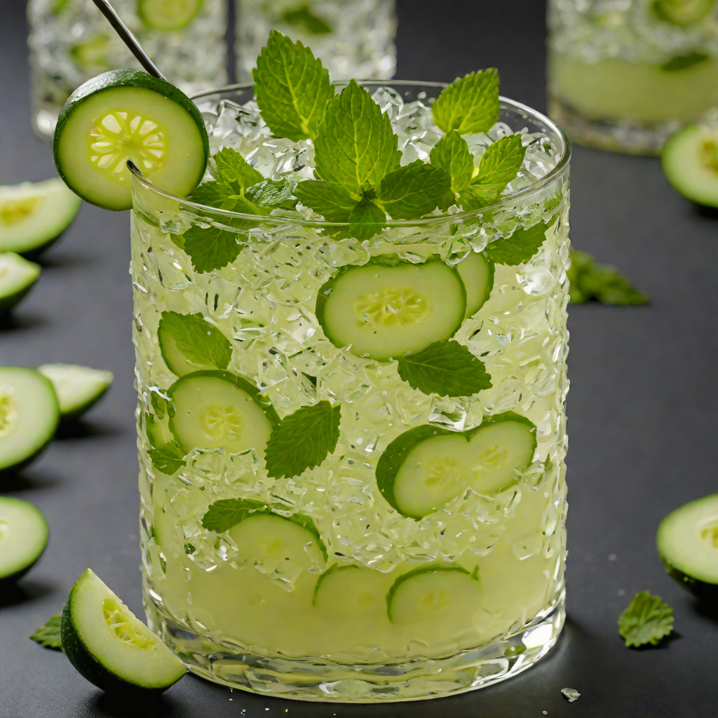 Muddled Cucumber-Mint Vodka Collins