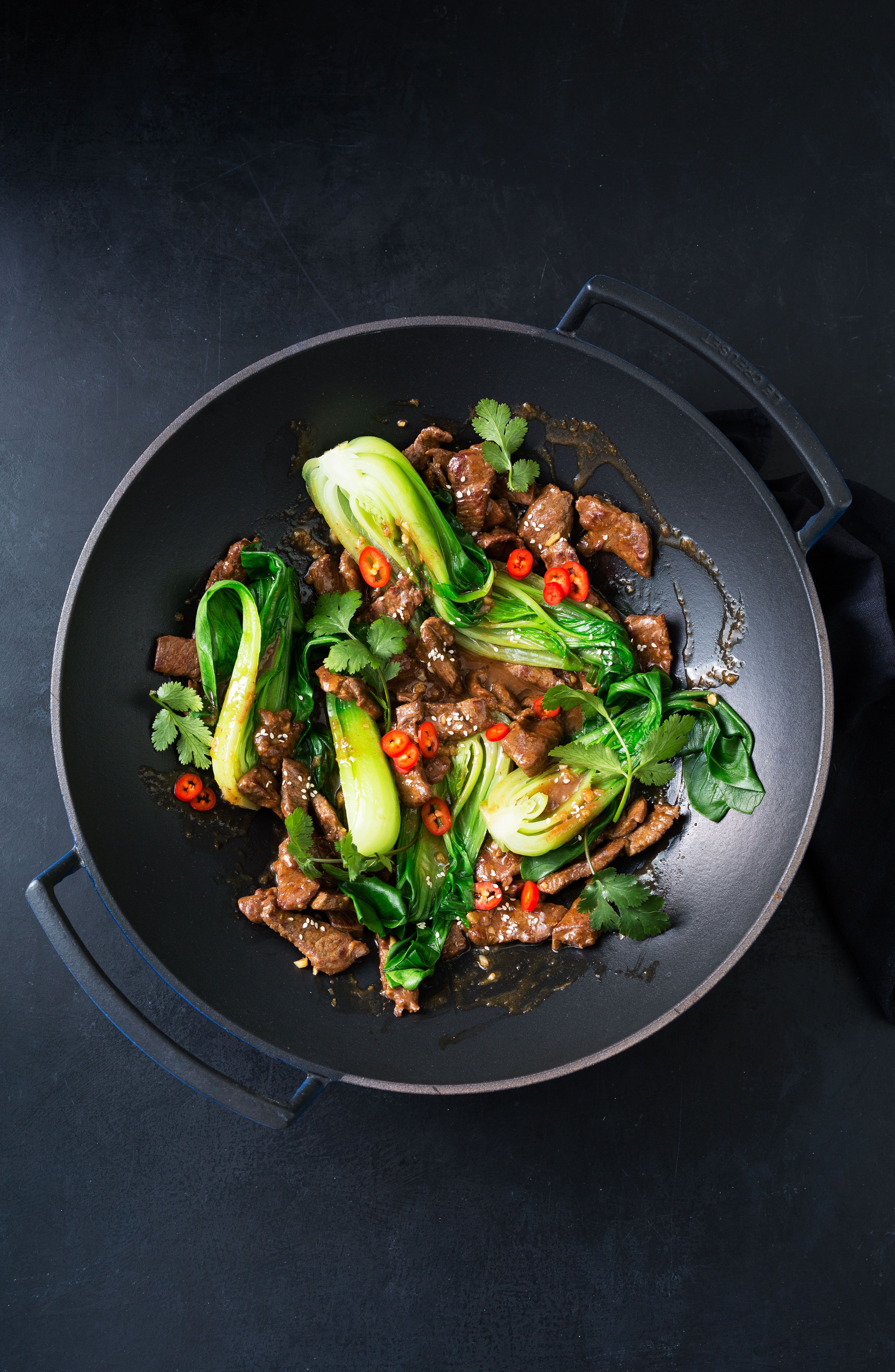 Spiced Kangaroo Stir-Fry with Bush Tomato and Greens