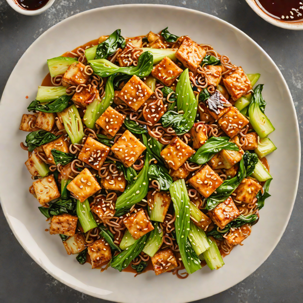 Korean-Style Spicy Tofu Stir Fry with Bok Choy