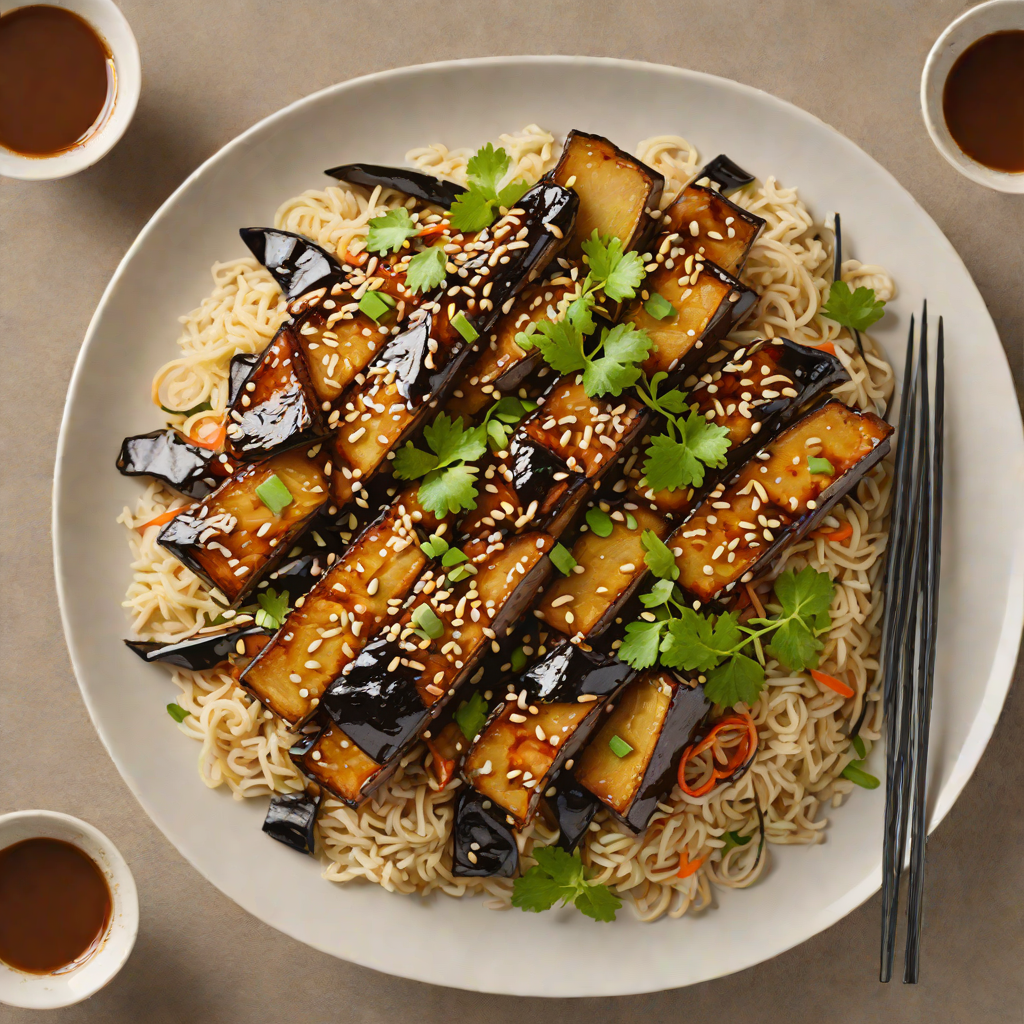 Sautéed Japanese Miso-Glazed Eggplant Donburi