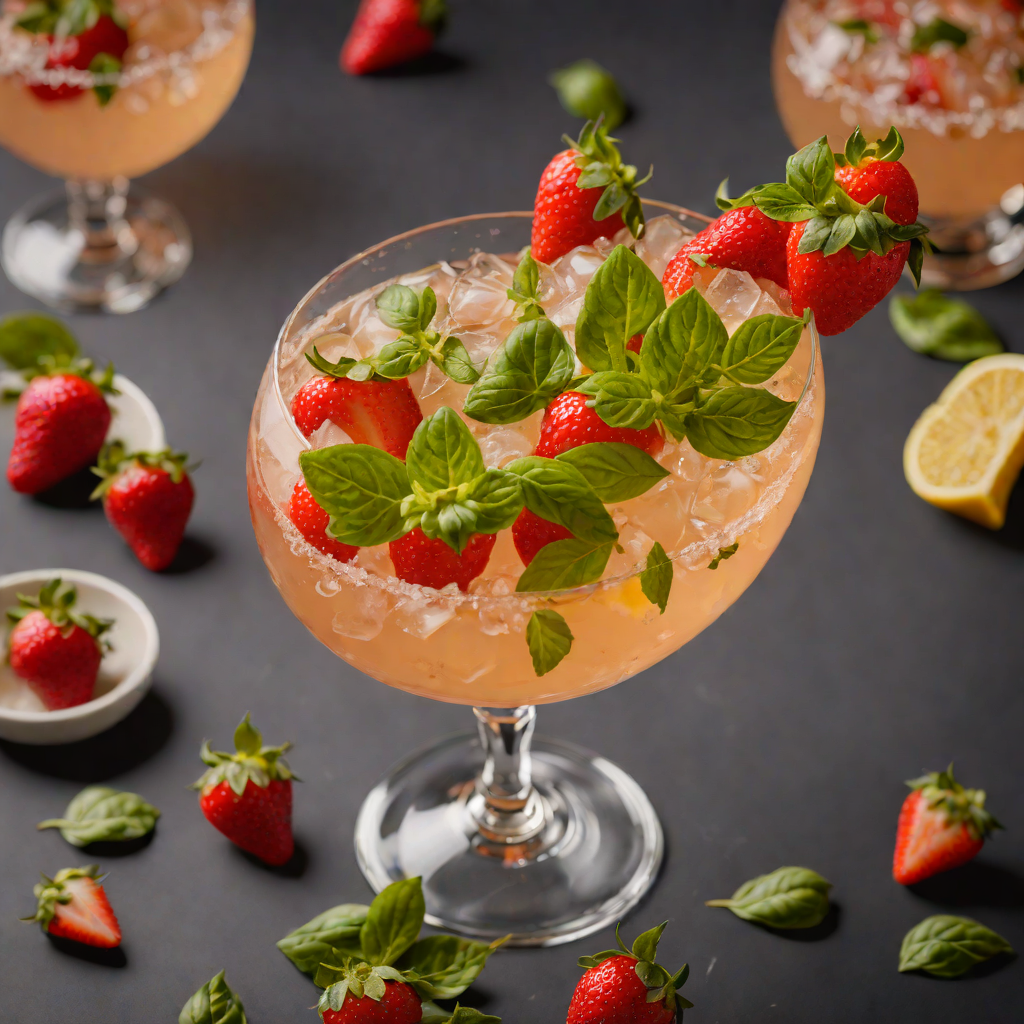 Strawberry Basil Lemonade with Honey Syrup