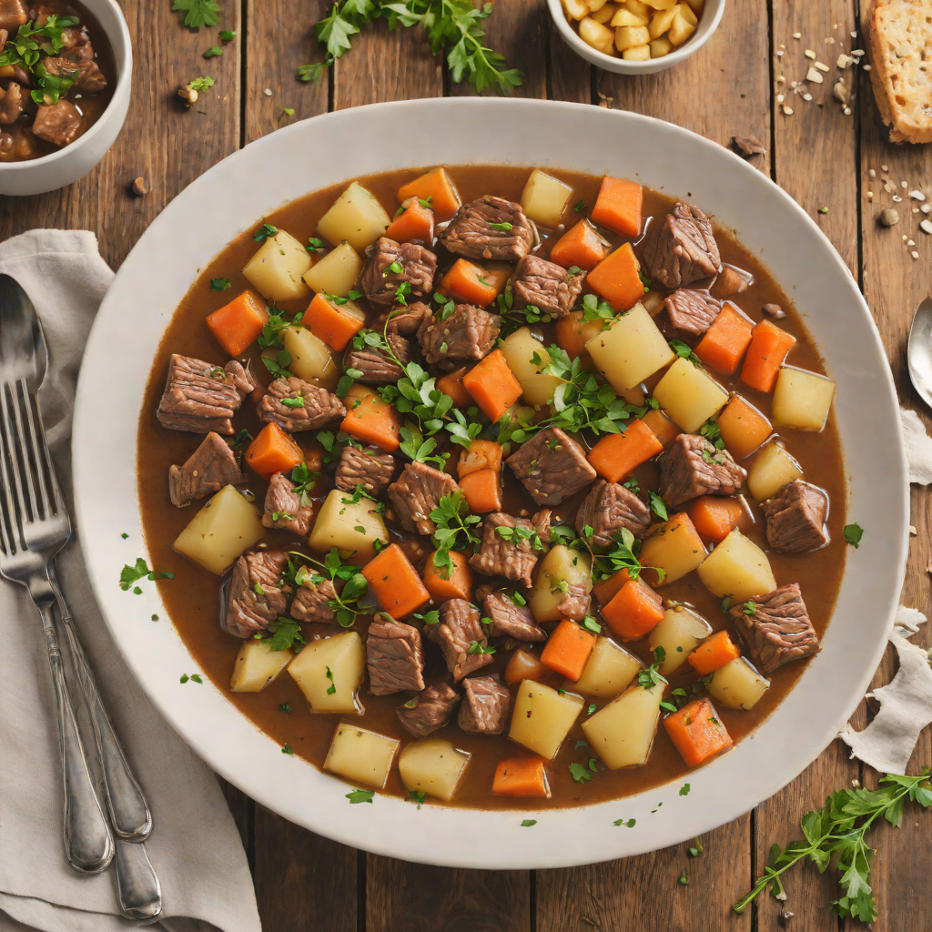 Low-Temperature Slow Cooker Beef Stew with Root Vegetables