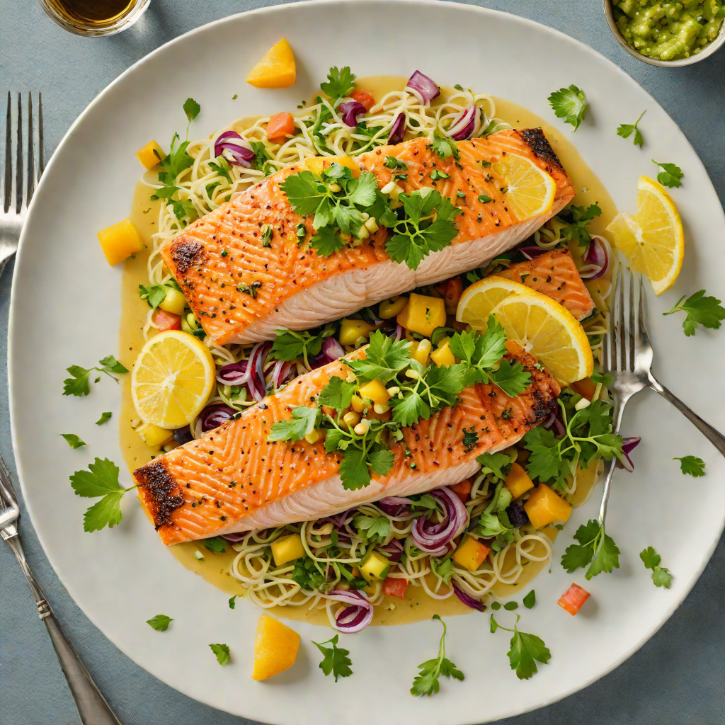 Pan-Seared Salmon with Tangy Citrus and Herb Salsa Verde