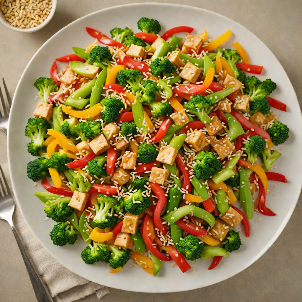 Low-Sodium Vegetable Stir Fry with Ginger and Sesame