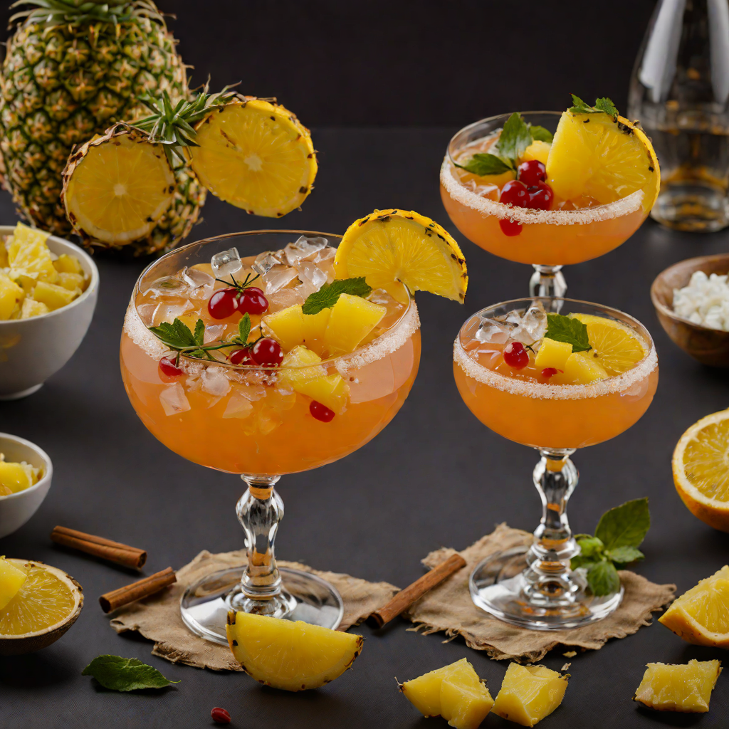 Infused Spiced Rum Punch with Citrus and Pineapple