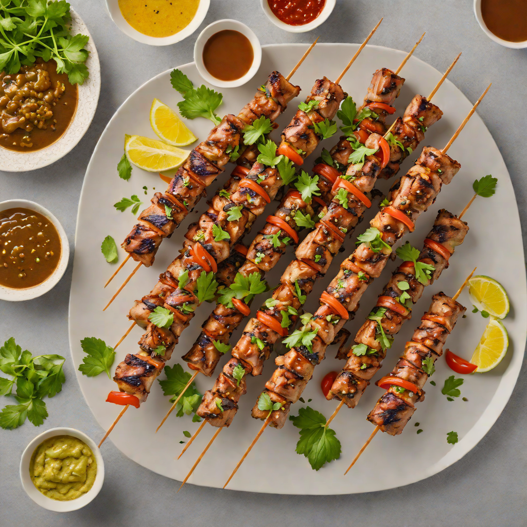 Keto Grilled Pork Skewers with Spicy Herb Marinade
