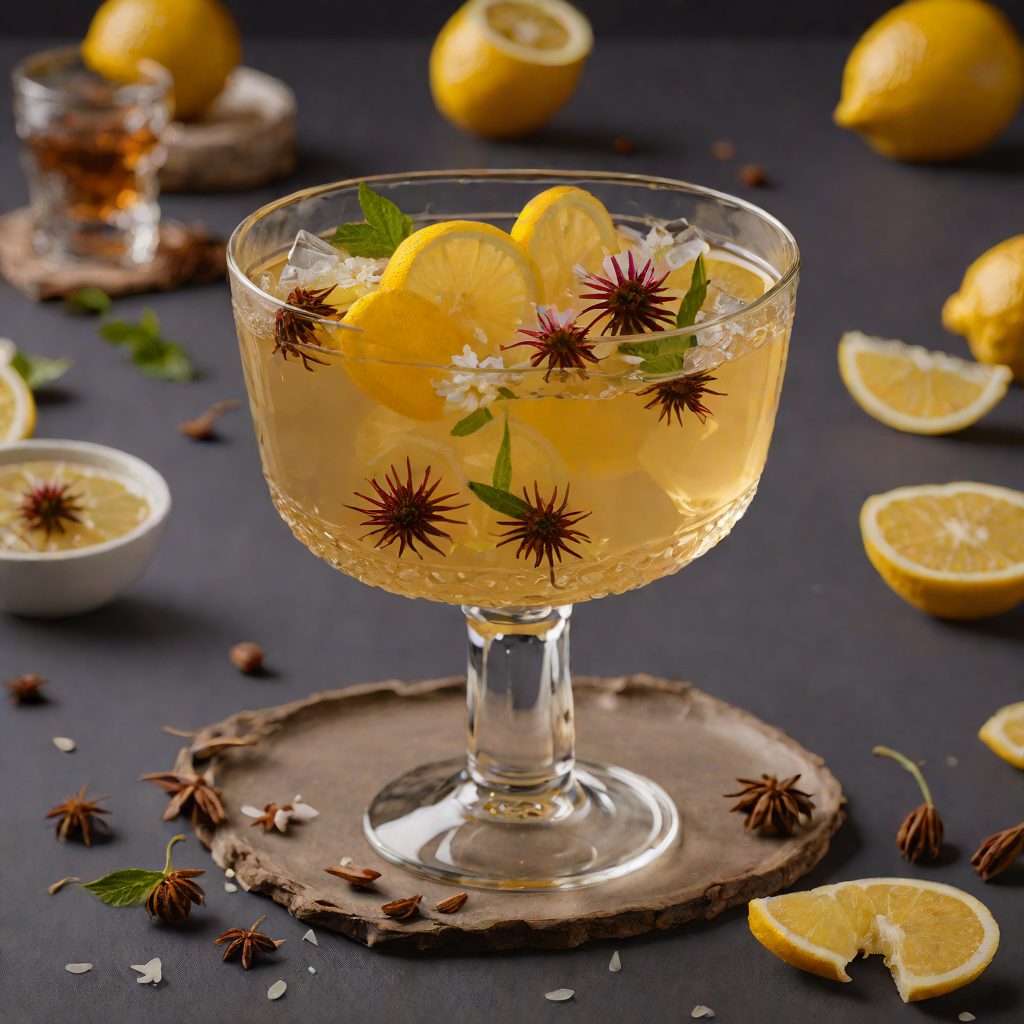 Spiced Lemon-Honey Ginger Tea with Echinacea