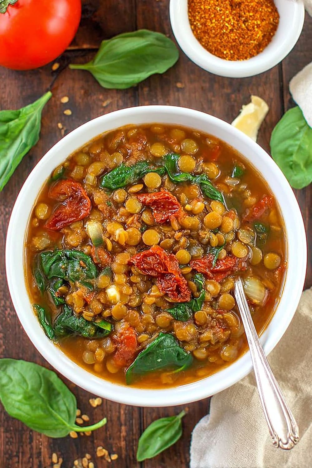 Smoky Lentil & Tomato Soup with Rosemary
