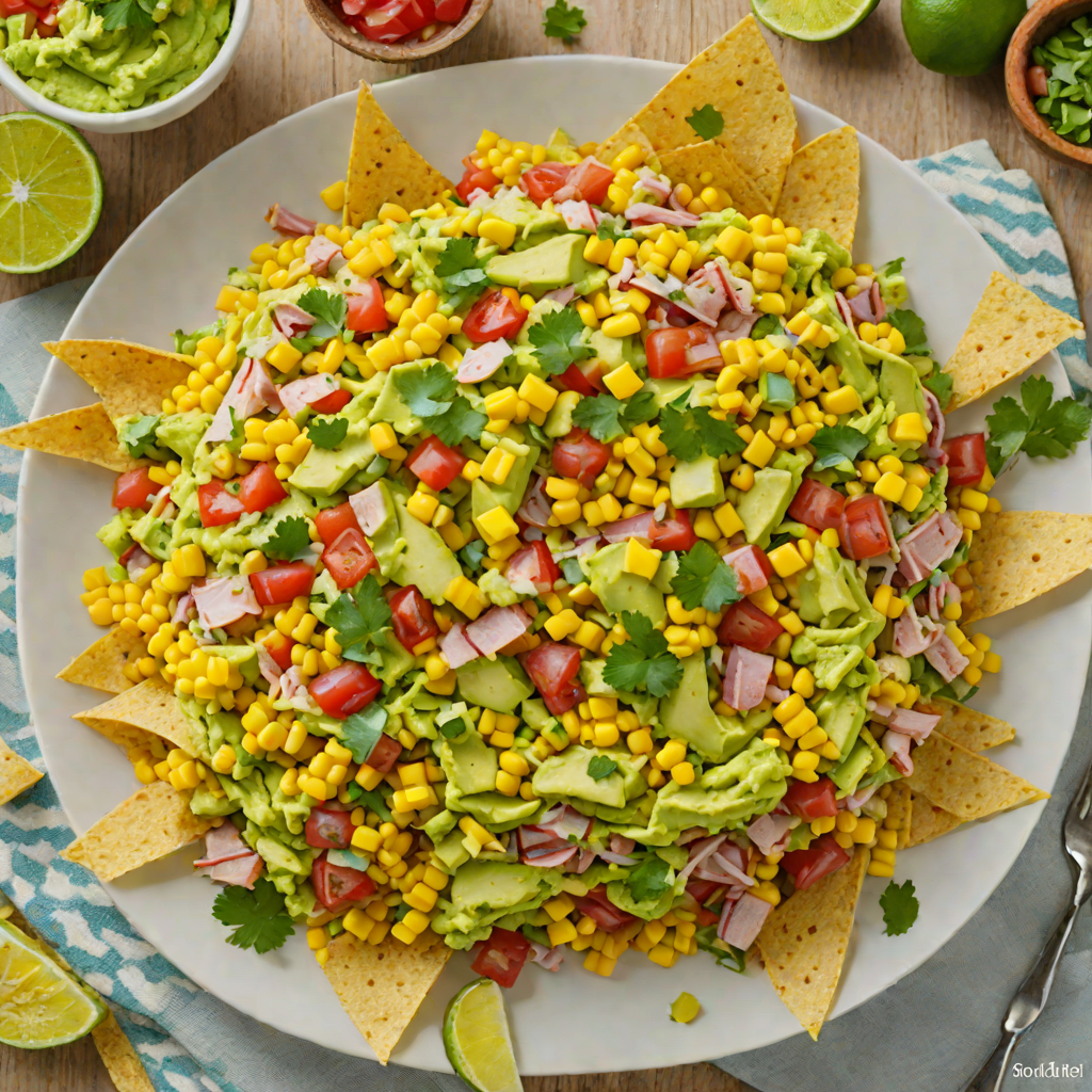 Smoked Turkey Guacamole with Grilled Corn Salsa