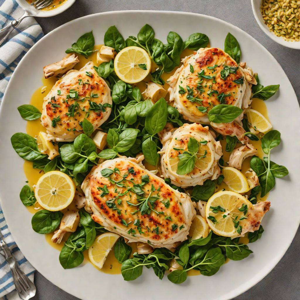One-Pot Garlic Lemon Herb Chicken with Spinach