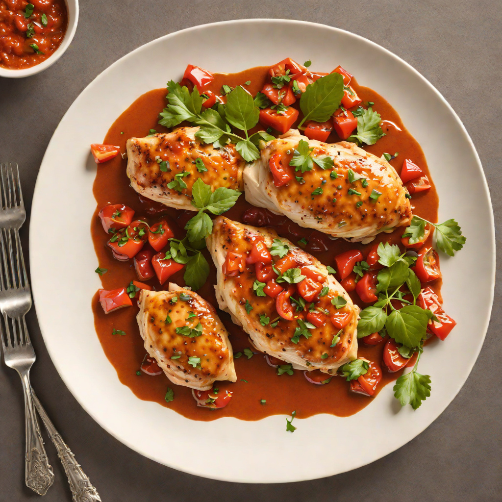 Pan-Seared Chicken with Spanish Paprika and Roasted Red Pepper Sauce