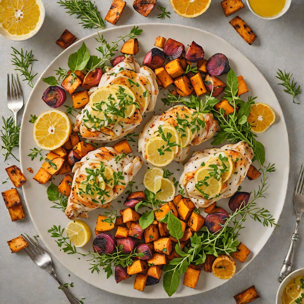 Sheet Pan Citrus-Herb Chicken with Roasted Sweet Potatoes