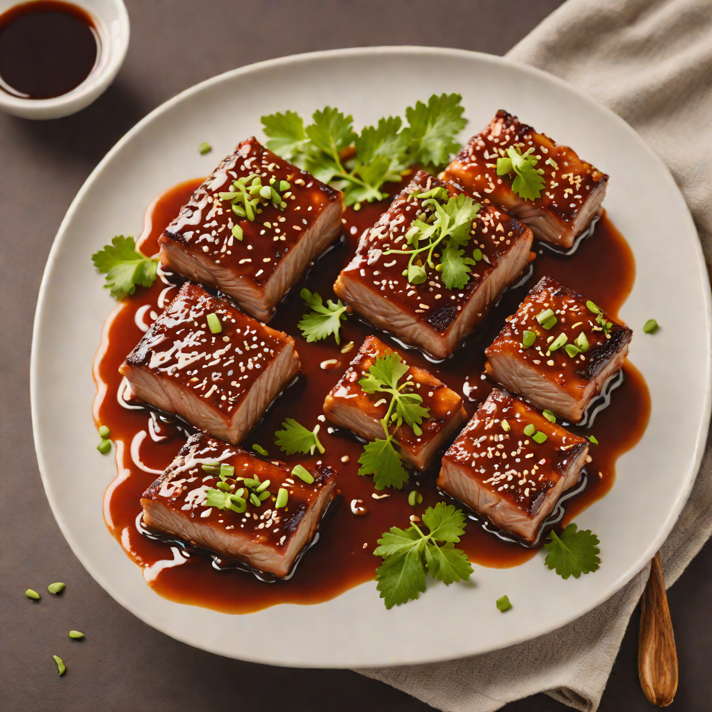 Korean-Inspired Braised Pork Belly with Gochujang Glaze