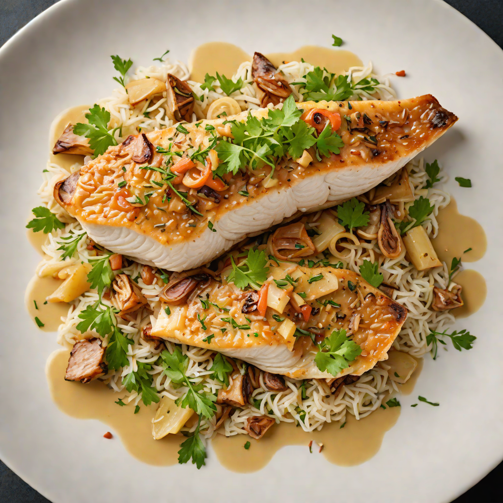 Steamed Fish Yassa with Caramelized Onions and Mustard Sauce