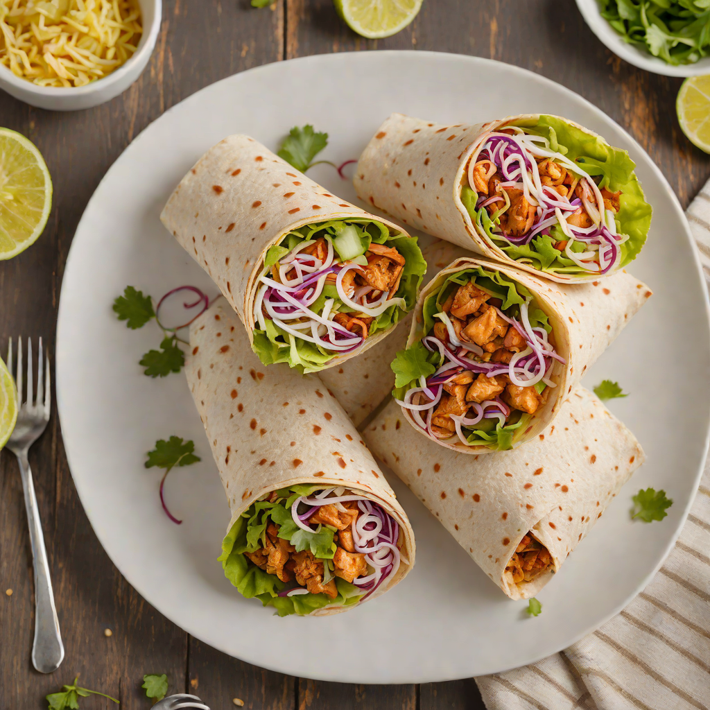 Playground-Style Spicy Chicken Wrap with Crunchy Slaw