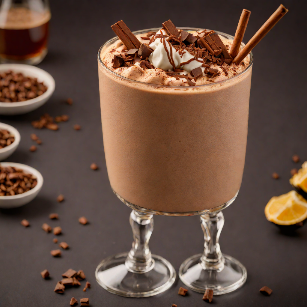 Blended Spiced Chocolate Rum Milkshake