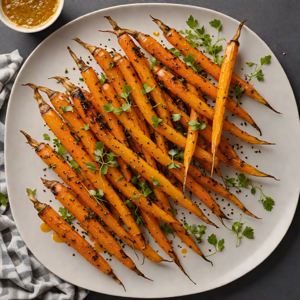 Turmeric and Honey Glazed Roasted Carrots with Black Pepper