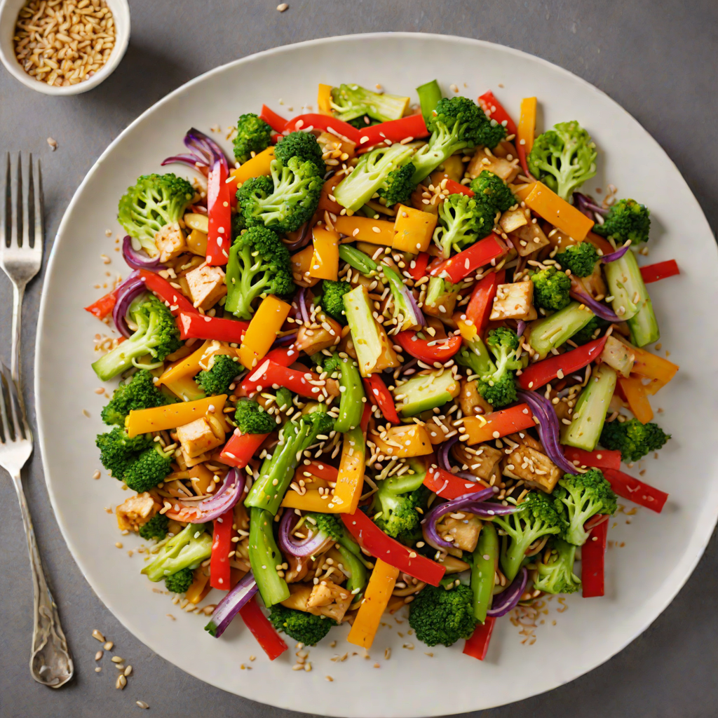 Spiced Vegetable Stir-Fry with Sesame and Ginger