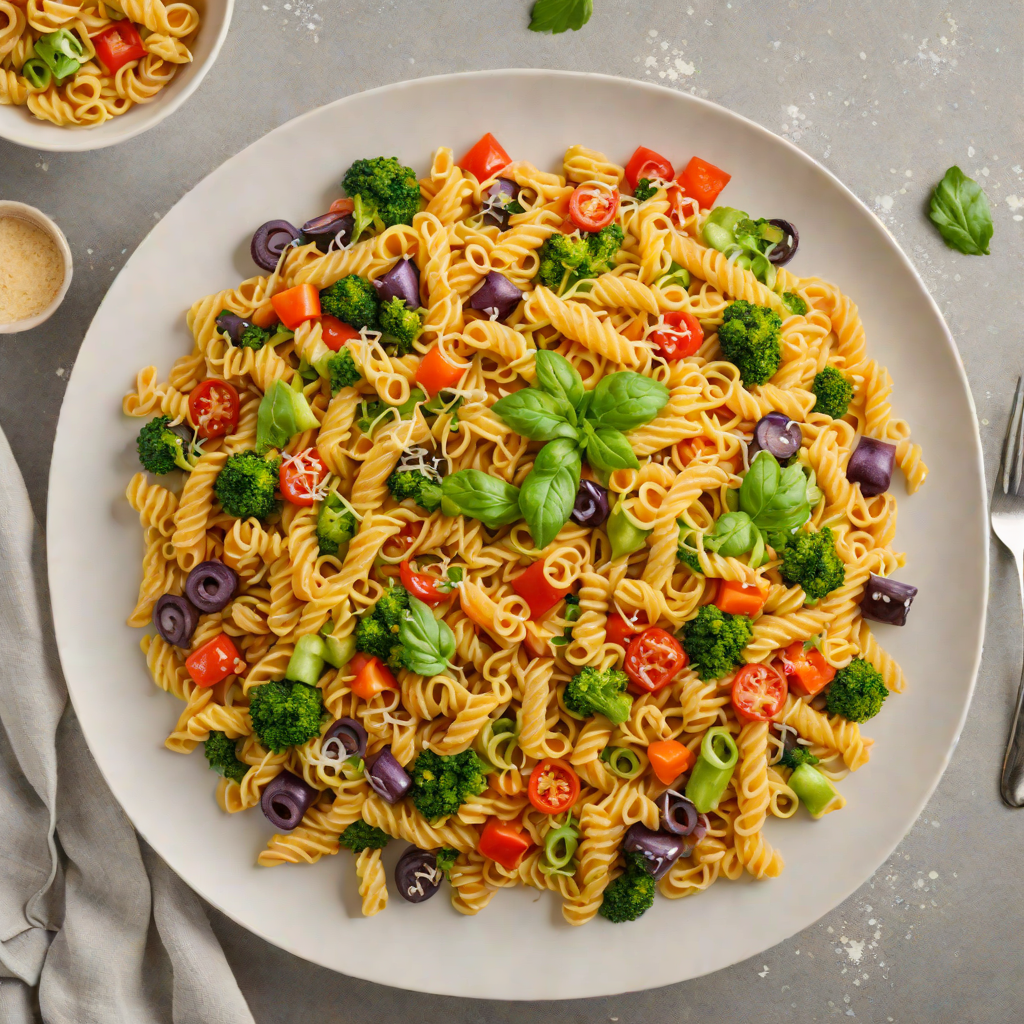 One-Pot Rainbow Veggie Pasta with Parmesan