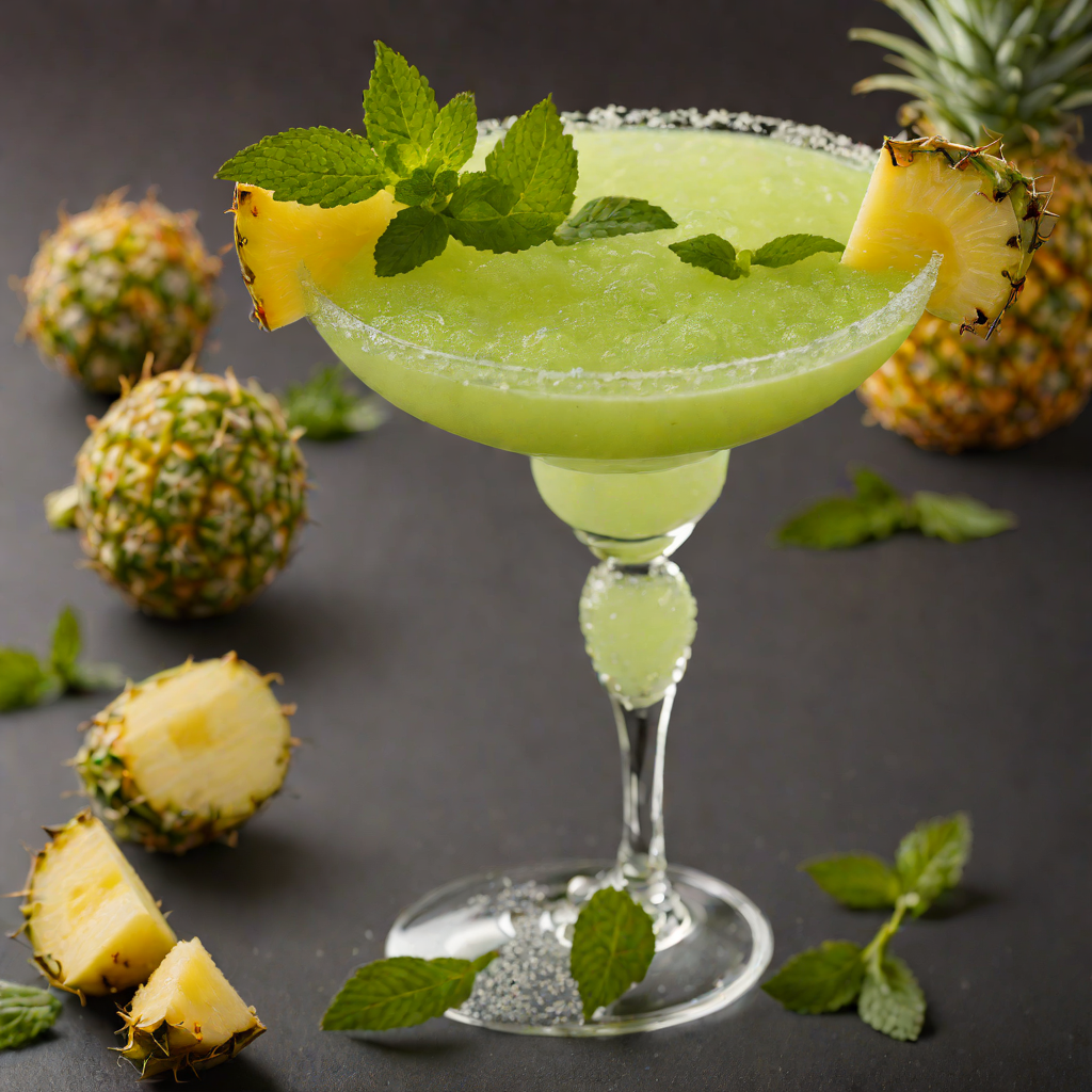 Frozen Pineapple-Mint Daiquiri