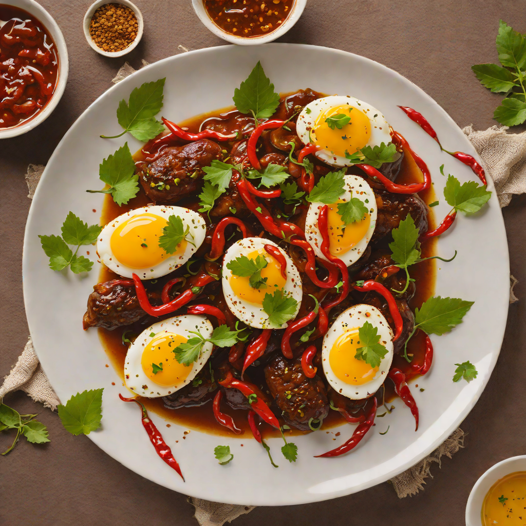Goan Egg Balchão Pickle with Red Chilies and Vinegar