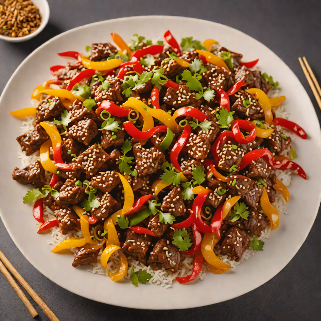 Stir-Fried Beijing Beef with Crispy Bell Peppers