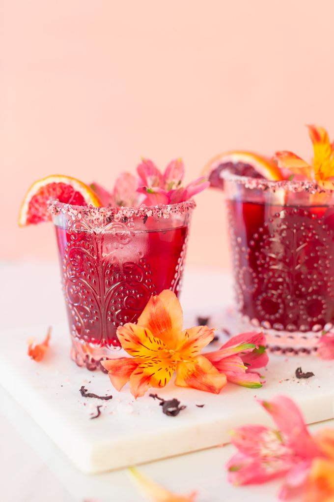 Spiced Hibiscus Mezcal Sour