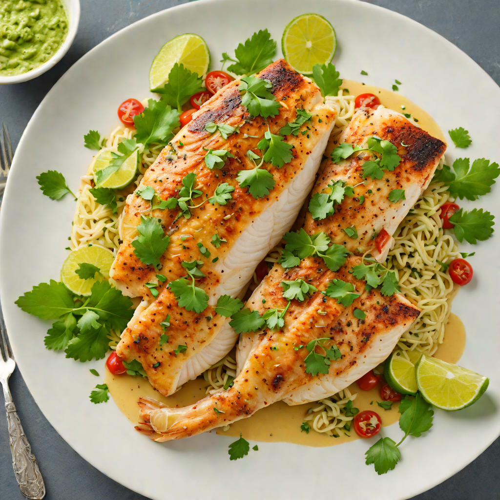 Pan-Seared Tilapia with Brazilian Lime and Cilantro Sauce