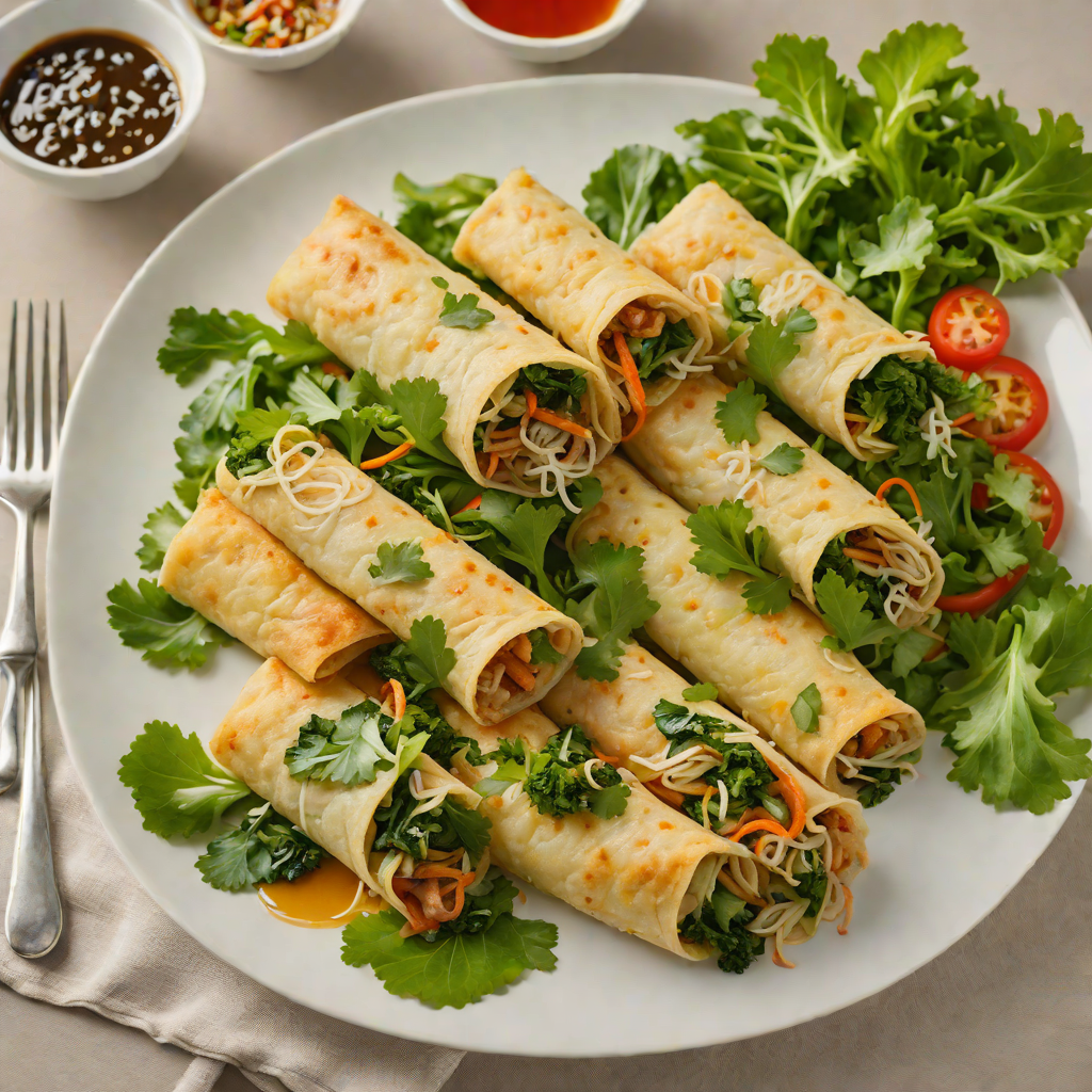 Garlic-Ginger Egg Roll Filling with Quick Stir-Fry Greens