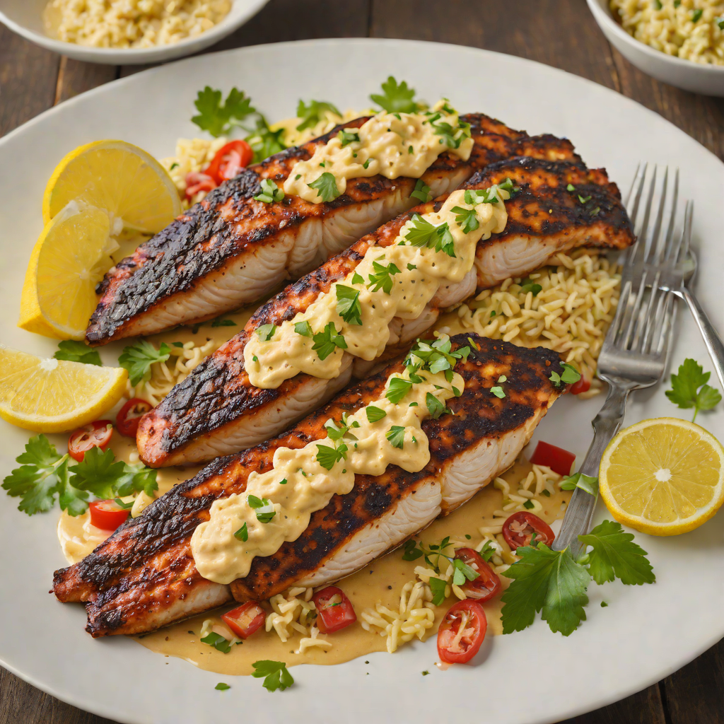 Jazz-Inspired Blackened Catfish with Smoky Cajun Remoulade