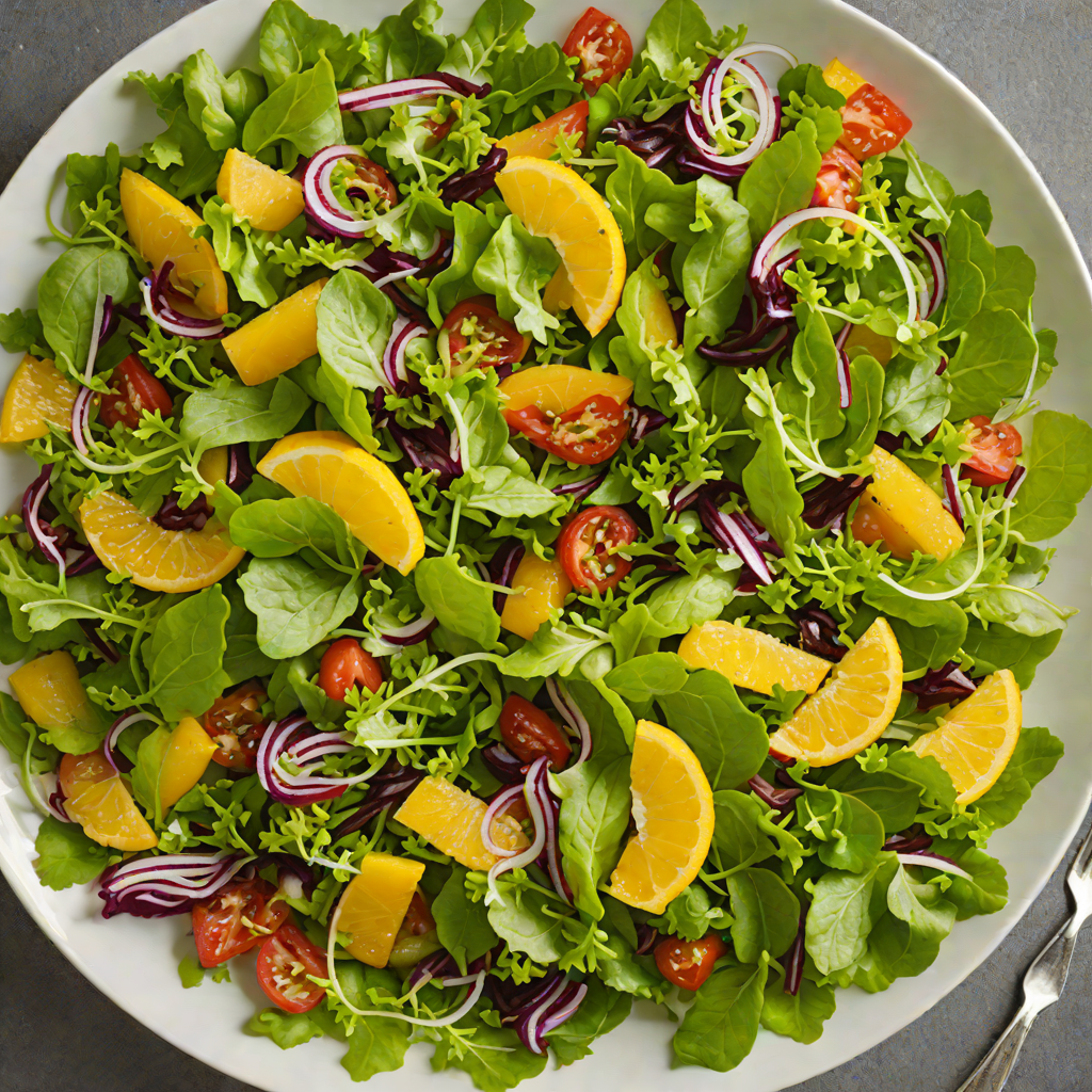 Popular-Inspired Mixed Greens Salad with Citrus Vinaigrette