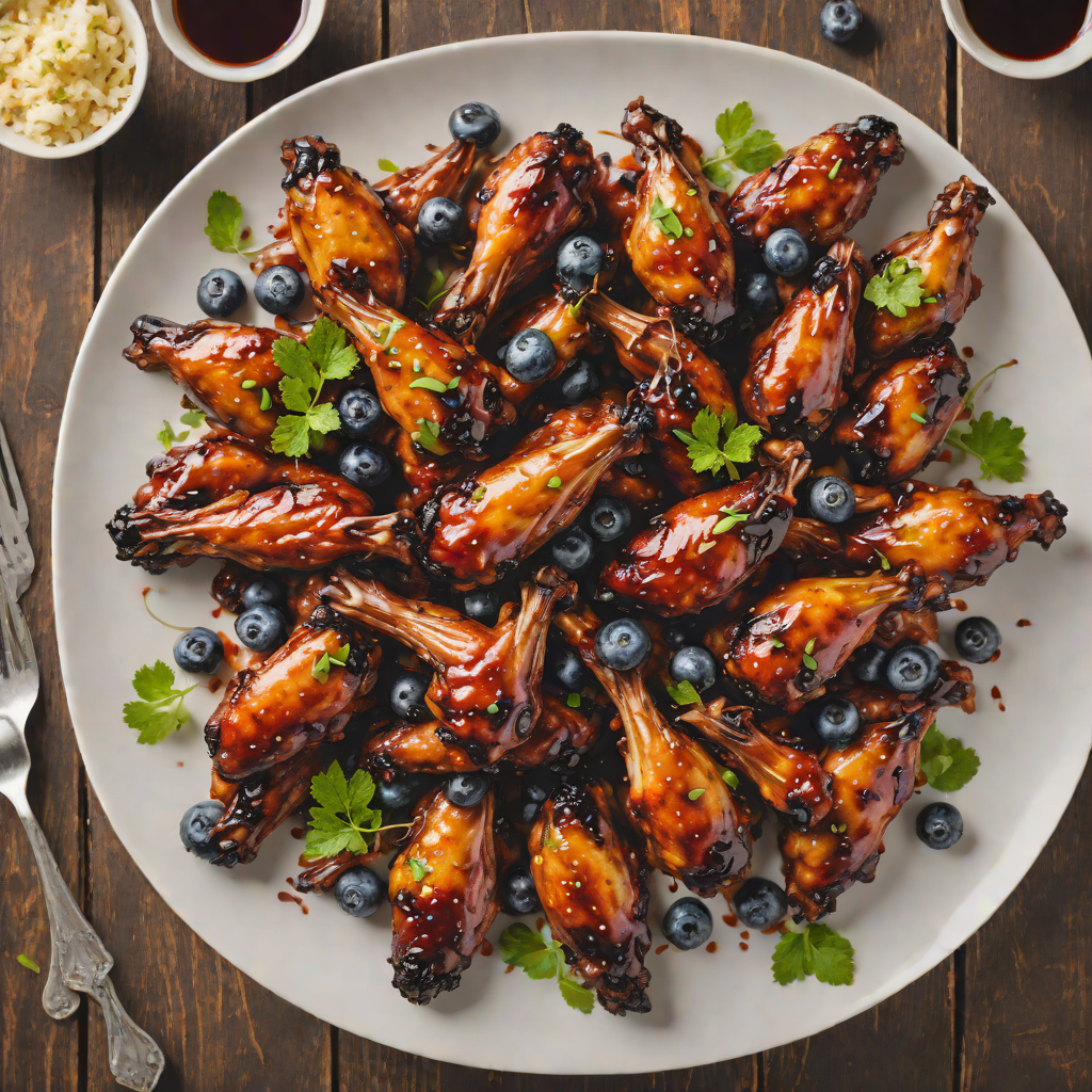 Smoked Maple-Blueberry Glazed Chicken Wings