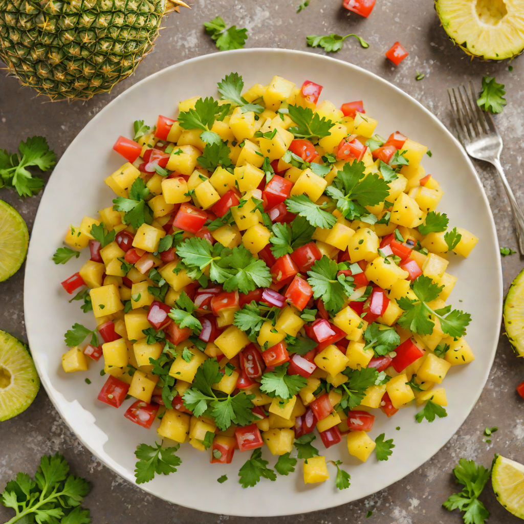 Rum-Spiced Caribbean Pineapple Salsa with Cilantro